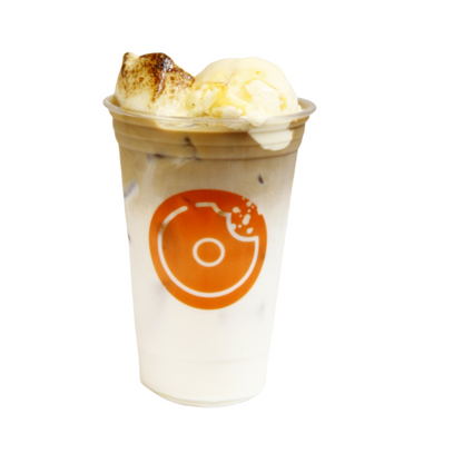 Iced Salted Caramel Coffee with Toasted Marshmallow